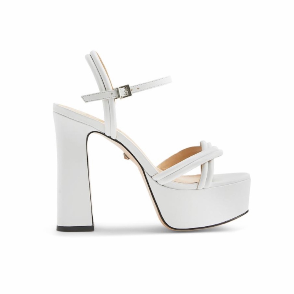 NEW Schutz Thea Sandals Platform Heels in White